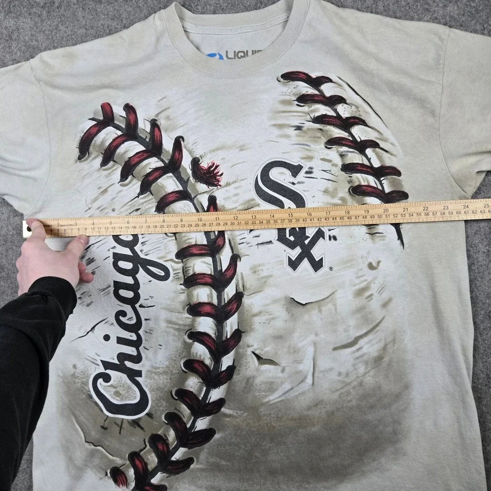 Liquid Blue Chicago White Sox Shirt Mens XL Tan Baseball Graphic Tee MLB 2014